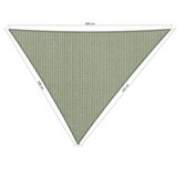 Premium schaduwdoek 5x5.5x6m driehoek waterdoorlatend Moonstone Green Premium schaduwdoek 5x5.5x6m driehoek waterdoorlatend Moonstone Green