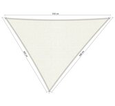 Premium schaduwdoek 4.5x5x5.5m driehoek waterdoorlatend Artic White Premium schaduwdoek 4.5x5x5.5m driehoek waterdoorlatend Artic White