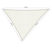 Premium schaduwdoek 4x4.5x5m driehoek waterdoorlatend Artic White Premium schaduwdoek 4x4.5x5m driehoek waterdoorlatend Artic White