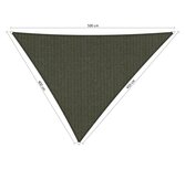 Premium schaduwdoek 4x4.5x5m driehoek waterdoorlatend Deep Grey Premium schaduwdoek 4x4.5x5m driehoek waterdoorlatend Deep Grey