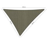 Premium schaduwdoek 3.5x4x4.5m driehoek waterdoorlatend Desert Storm Premium schaduwdoek 3.5x4x4.5m driehoek waterdoorlatend Desert Storm