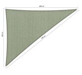Premium schaduwdoek 5x6x7.8m driehoek waterdoorlatend Moonstone Green Premium schaduwdoek 5x6x7.8m driehoek waterdoorlatend Moonstone Green