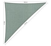 Premium schaduwdoek 5x5x7.1m driehoek waterdoorlatend Country Blue Premium schaduwdoek 5x5x7.1m driehoek waterdoorlatend Country Blue