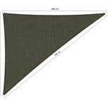 Premium schaduwdoek 5x6x7.8m driehoek waterdoorlatend Deep Grey Premium schaduwdoek 5x6x7.8m driehoek waterdoorlatend Deep Grey