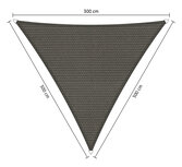 Premium schaduwdoek 3x3x3m driehoek waterdoorlatend Cool Grey Premium schaduwdoek 3x3x3m driehoek waterdoorlatend Cool Grey