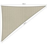 Premium schaduwdoek 4x5x6.4m driehoek waterdoorlatend Sahara Sand Premium schaduwdoek 4x5x6.4m driehoek waterdoorlatend Sahara Sand