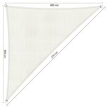 Premium schaduwdoek 4x4x5.7m driehoek waterdoorlatend Artic White Premium schaduwdoek 4x4x5.7m driehoek waterdoorlatend Artic White