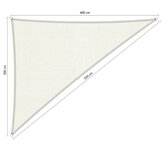 Premium schaduwdoek 3x4x5m driehoek waterdoorlatend Artic White Premium schaduwdoek 3x4x5m driehoek waterdoorlatend Artic White