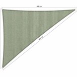 Premium schaduwdoek 3x4x5m driehoek waterdoorlatend Moonstone Green Premium schaduwdoek 3x4x5m driehoek waterdoorlatend Moonstone Green