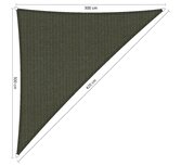 Premium schaduwdoek 3x3x4.2m driehoek waterdoorlatend Deep Grey Premium schaduwdoek 3x3x4.2m driehoek waterdoorlatend Deep Grey