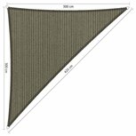 Premium schaduwdoek 3x3x4.2m driehoek waterdoorlatend Desert Storm Premium schaduwdoek 3x3x4.2m driehoek waterdoorlatend Desert Storm