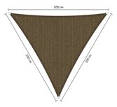 Premium schaduwdoek 5x5x5m driehoek waterdoorlatend Japanese Brown Premium schaduwdoek 5x5x5m driehoek waterdoorlatend Japanese Brown
