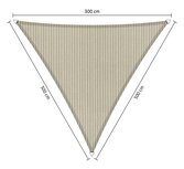Premium schaduwdoek 3x3x3m driehoek waterdoorlatend Sahara Sand Premium schaduwdoek 3x3x3m driehoek waterdoorlatend Sahara Sand