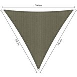 Premium schaduwdoek 2x2x2m driehoek waterdoorlatend Desert Storm Premium schaduwdoek 2x2x2m driehoek waterdoorlatend Desert Storm