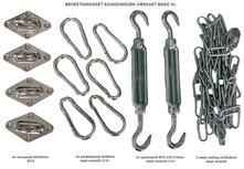 Basic XL bevestiging set schaduwdoek vierkant / rechthoek Basic XL bevestiging set schaduwdoek vierkant / rechthoek
