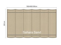 Harmonicadoek 2x5m waterdoorlatend Sahara Sand Harmonicadoek 2x5m waterdoorlatend Sahara Sand