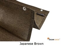 Harmonicadoek 2.9x3m waterdoorlatend Japanese Brown Harmonicadoek 2.9x3m waterdoorlatend Japanese Brown